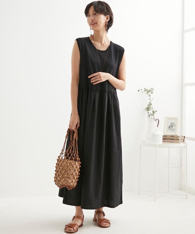 衣装 ロング マキシ レディース 異原料品縛 Otona Purete  ひざ下 M/L ニッセン nissen