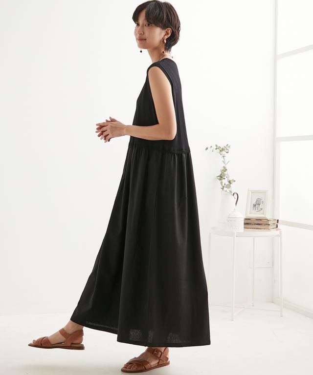 衣装 ロング マキシ レディース 異原料品縛 Otona Purete  ひざ下 M/L ニッセン nissen