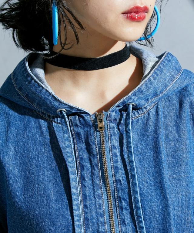ワンピース ロング マキシ 大きいサイズ レディース 綿100％ デニム パーカー GEVS.  ひざ下 L/LL/3L/4L/5L ニッセン nissen_12