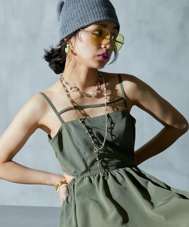ワンピース ロング マキシ 大きいサイズ レディース バック