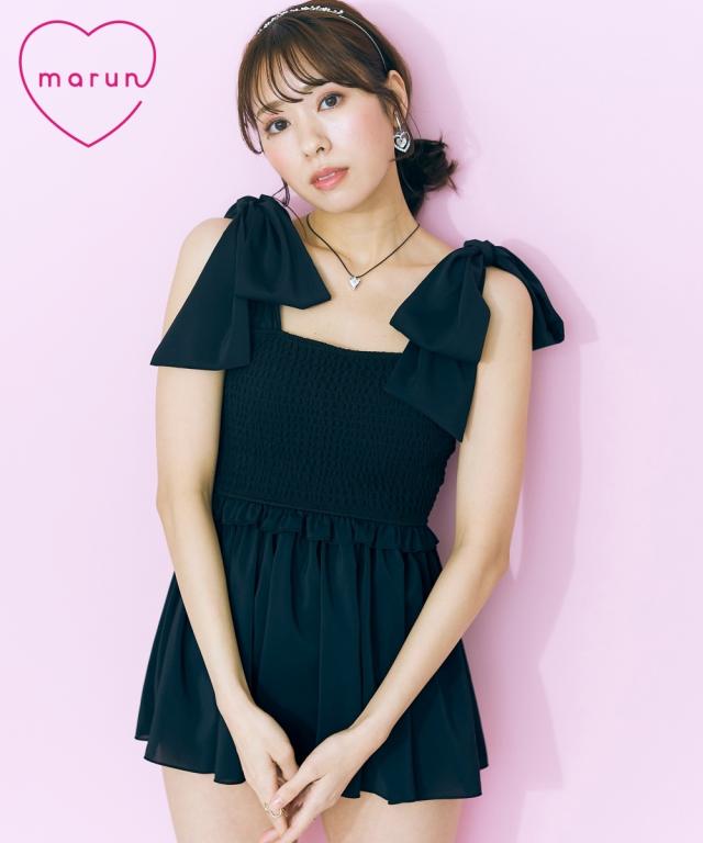 水着 大きいサイズ レディース 肩リボン トップス ＆ ショーツ marun  おしゃれ L/LL/3L/4L/5L ニッセン nissen agesugi_sfaの通販は 9,889円