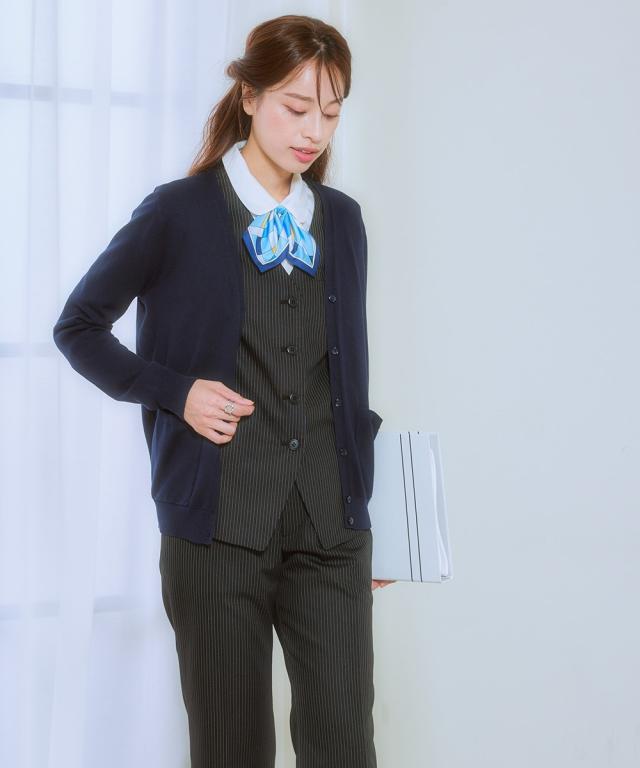 事務服 ベストスーツ パンツ レディース 会社制服 ベスト スーツ ＋ 消臭テープ付 会社 制服 ユニフォーム LL/3L ニッセン nissen agesugi_sfa