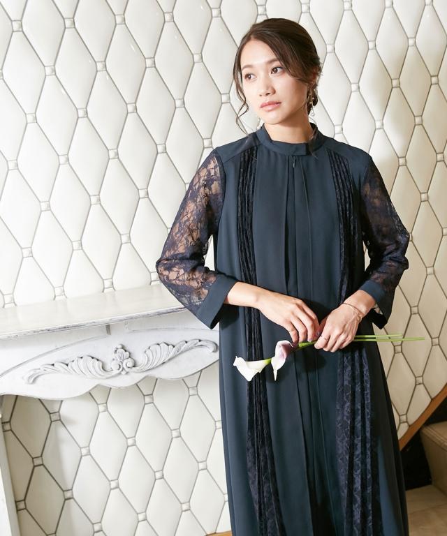パーティドレス ワンピース レディース 結婚式 パーティー ドレス 前開き フロント レース デザイン 二次会 披露宴 お呼ばれ LL/3L ニッセン nissen_8