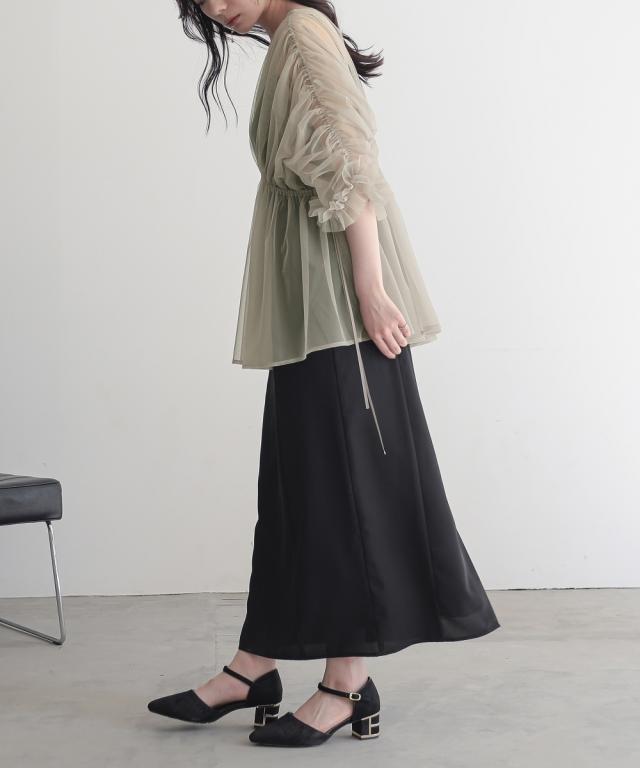 パーティドレス ワンピース レディース 結婚式 パーティー オケージョン ドレス デザイン チュール ボレロ ＋ ロング丈 ｜ 有〔Callarus〕 ニッセン nissen_8