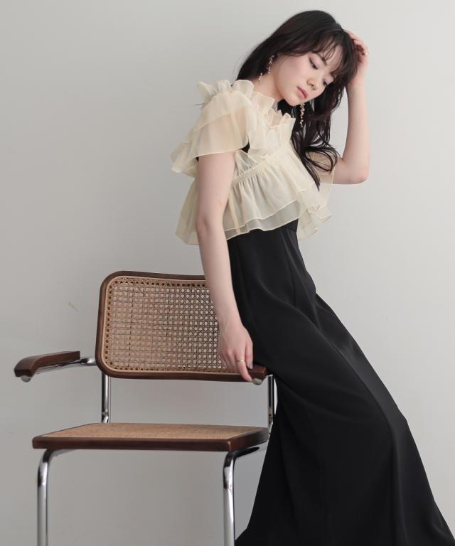 パーティドレス ワンピース レディース 結婚式 パーティー オケージョン ドレス オーガンジー3WAY デザイン 有 〔Callarus〕 二次会 LL/3L ニッセン nissen_6