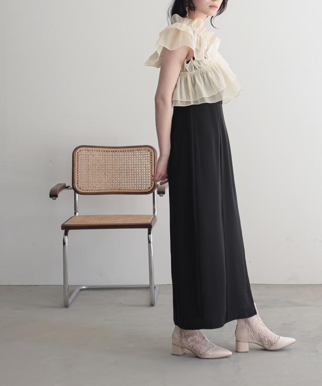 パーティドレス ワンピース レディース 結婚式 パーティー オケージョン ドレス オーガンジー3WAY デザイン 有 〔Callarus〕 二次会 LL/3L ニッセン nissen_10
