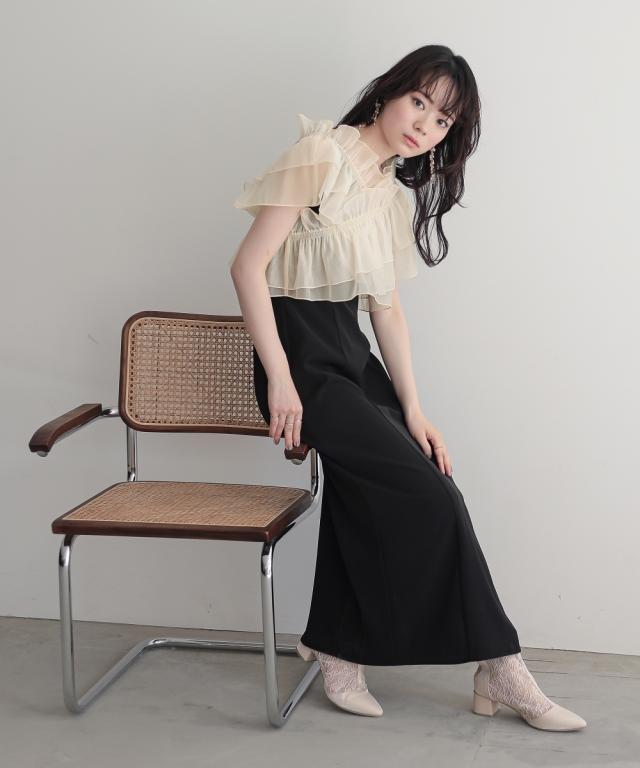 パーティドレス ワンピース レディース 結婚式 パーティー オケージョン ドレス オーガンジー3WAY デザイン 有 〔Callarus〕 二次会 LL/3L ニッセン nissen_11