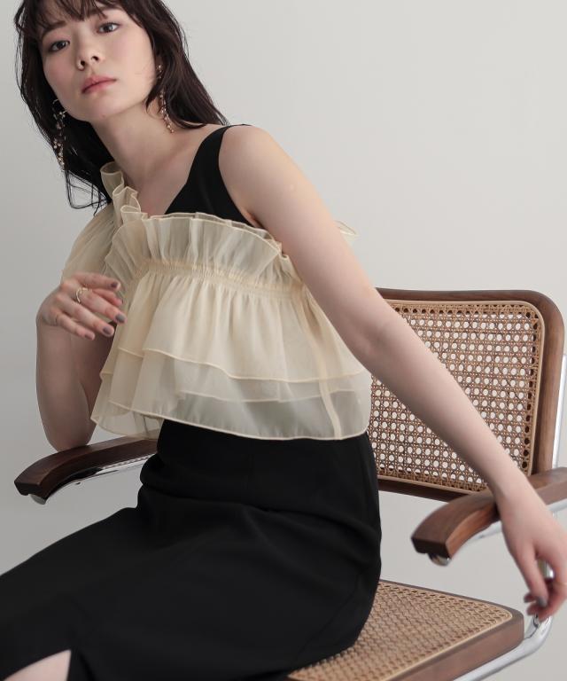 パーティドレス ワンピース レディース 結婚式 パーティー オケージョン ドレス オーガンジー3WAY デザイン 有 〔Callarus〕 二次会 LL/3L ニッセン nissen_12