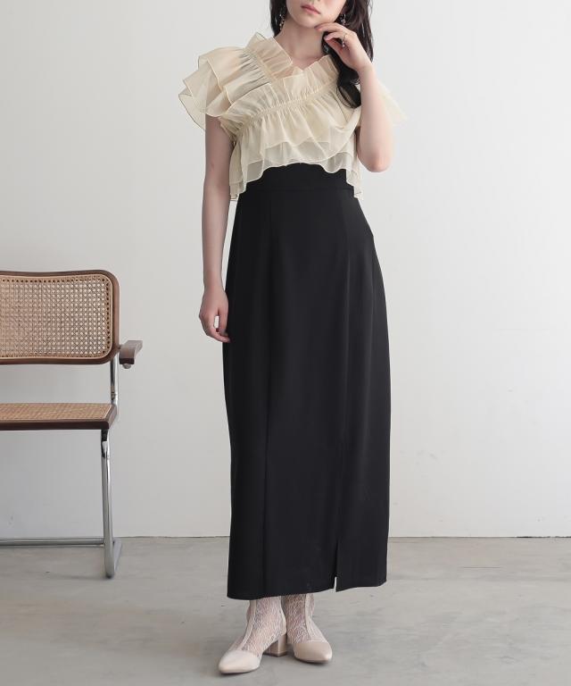 パーティドレス ワンピース レディース 結婚式 パーティー オケージョン ドレス オーガンジー3WAY デザイン 有 〔Callarus〕 二次会 LL/3L ニッセン nissen_13