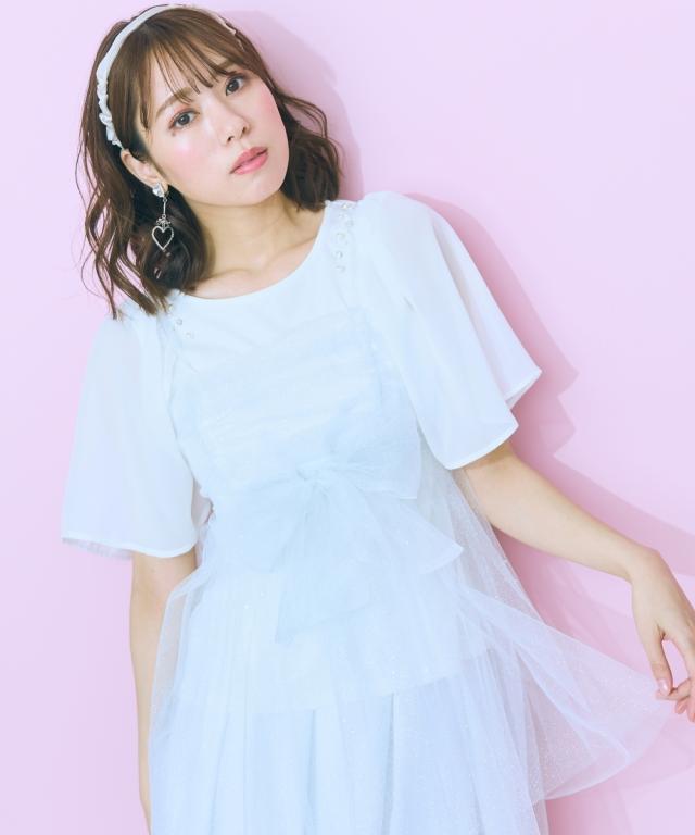 大きいサイズ レディース トップス  ラメチュールビッグリボンビスチェ marun 楽天市場】＼クーポン有／トップス 大きいサイズ ラメチュール