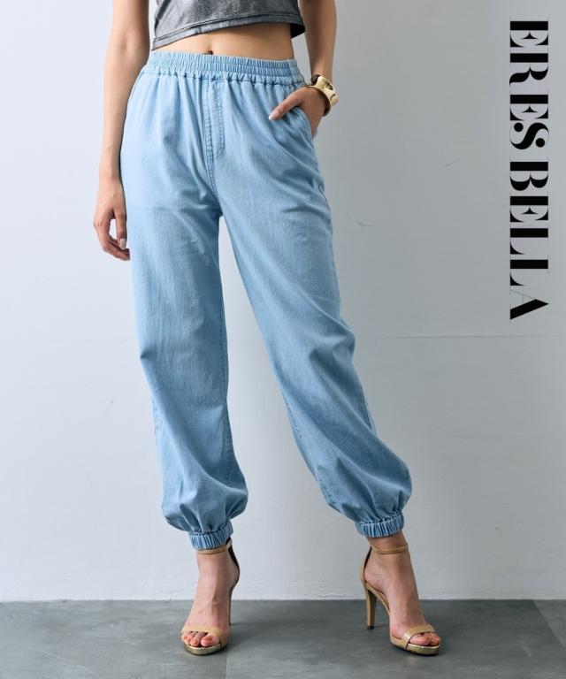 パンツ レディース やわらかジョガー デニム ERES BELLA  ボトムス ズボン LL/3L ニッセン nissen agesugi_sfaの通販は