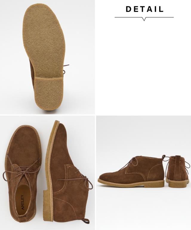 メンズ 本革チャッカ ブーツ  シューズ 25/25.5/26/26.5/27cm ニッセン nissen