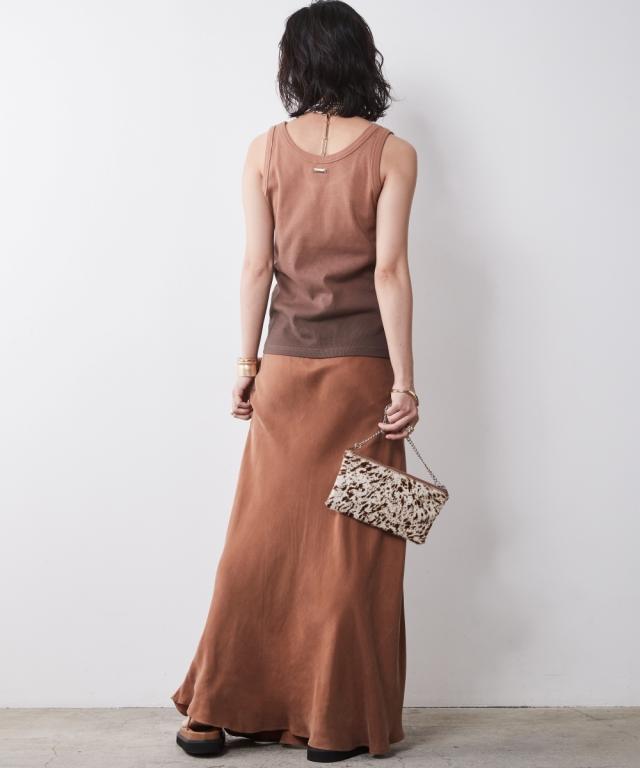ロングスカート レディース Aラインナロー マキシ スカート 脇丈96cm シックスタイル 春 夏 秋 マキシスカート 長め ロンスカ | M〜L〜5L | ニッセン nissen_12