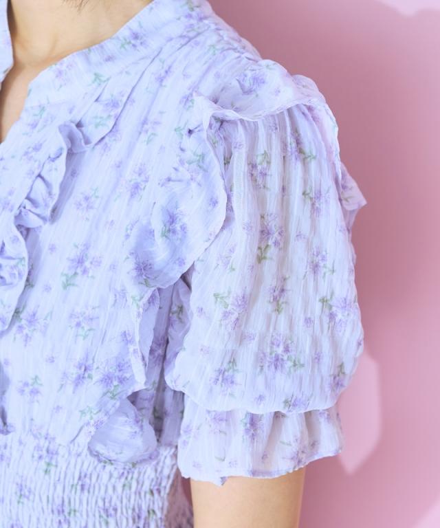 ワンピース ロング マキシ 大きいサイズ レディース フリル デザイン フラワー プリント marun ひざ下 L/LL/3L/4L/5L ニッセン nissen_8