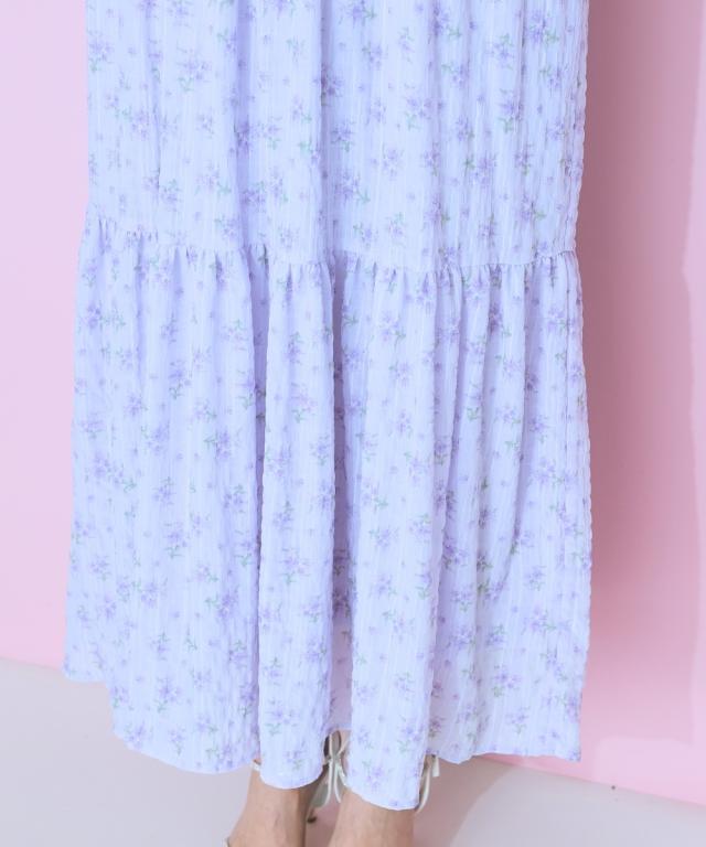 ワンピース ロング マキシ 大きいサイズ レディース フリル デザイン フラワー プリント marun ひざ下 L/LL/3L/4L/5L ニッセン nissen_11