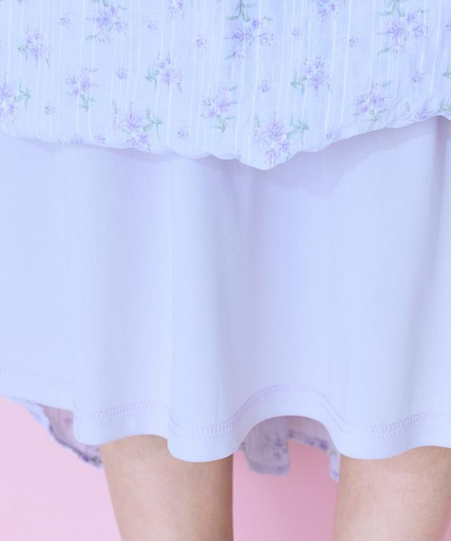 ワンピース ロング マキシ 大きいサイズ レディース フリル デザイン フラワー プリント marun ひざ下 L/LL/3L/4L/5L ニッセン nissen_12