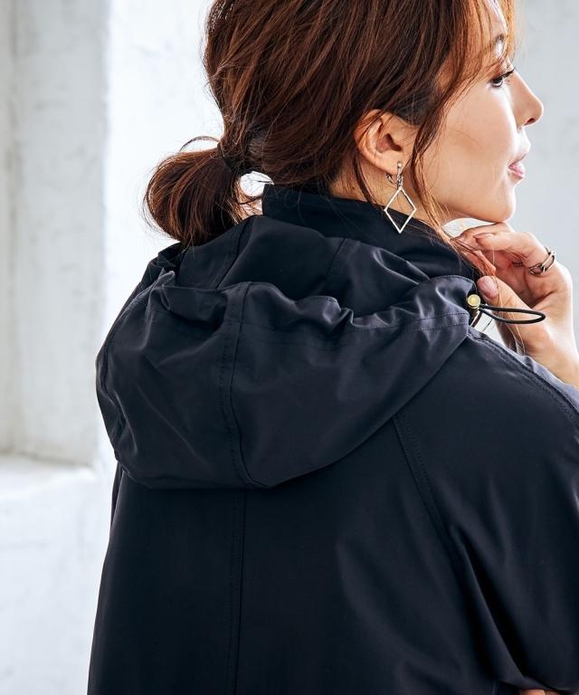 コート アウター レディース はっ水 マウンテン パーカー ロング丈 S/M