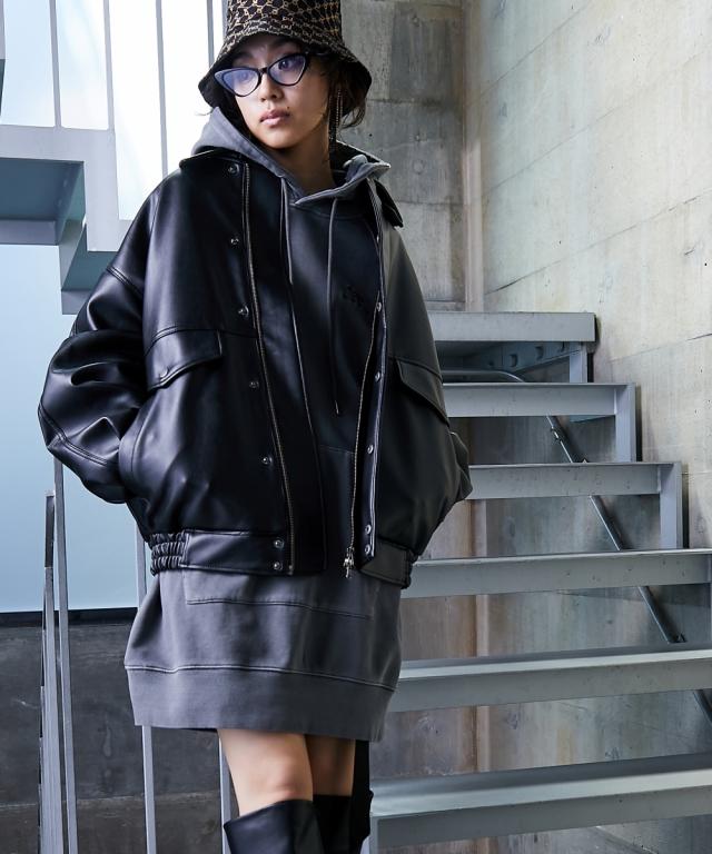 ジャケット アウター 大きいサイズ レディース フェイクレザー ブルゾン GEVS. 対応 M〜5L ニッセン nissen agesugi_sfaの通販は