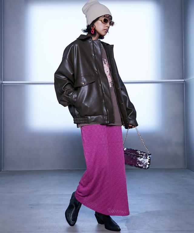 ジャケット アウター 大きいサイズ レディース フェイクレザー ブルゾン GEVS. 対応 M〜5L ニッセン nissen agesugi_sfaの通販は