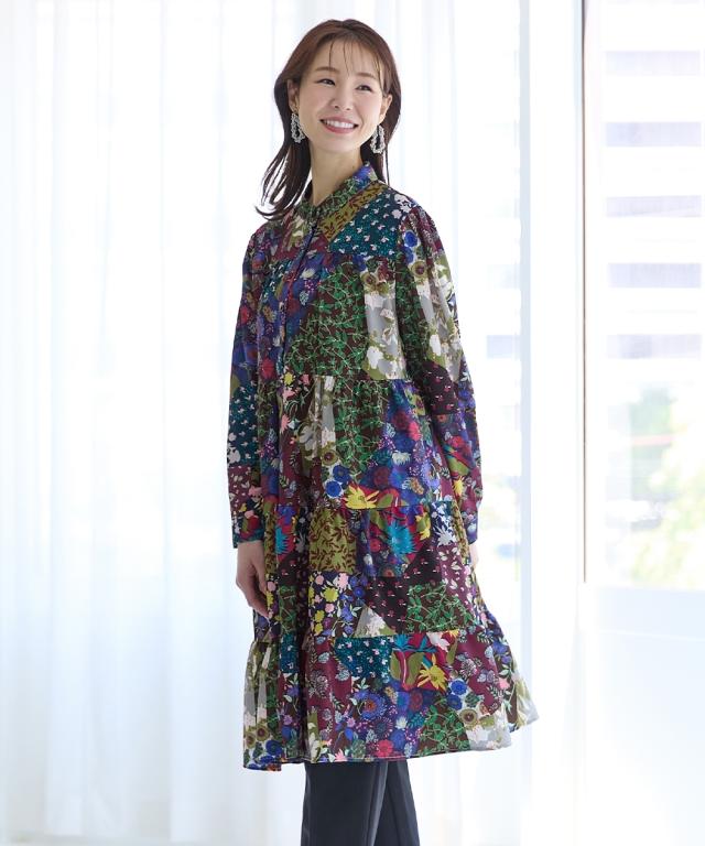 衣装 ひざ丈 年がしら 流行り物 派手 刷り上げる LL ニッセン nissen