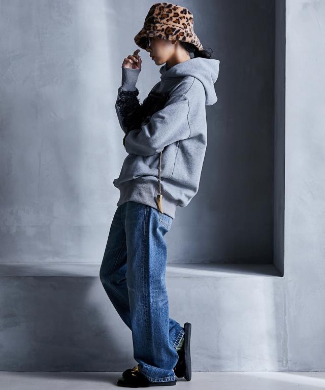 パンツ 大きいサイズ 綿100％ヴィンテージ加工ワイドストレートパンツ GEVS.