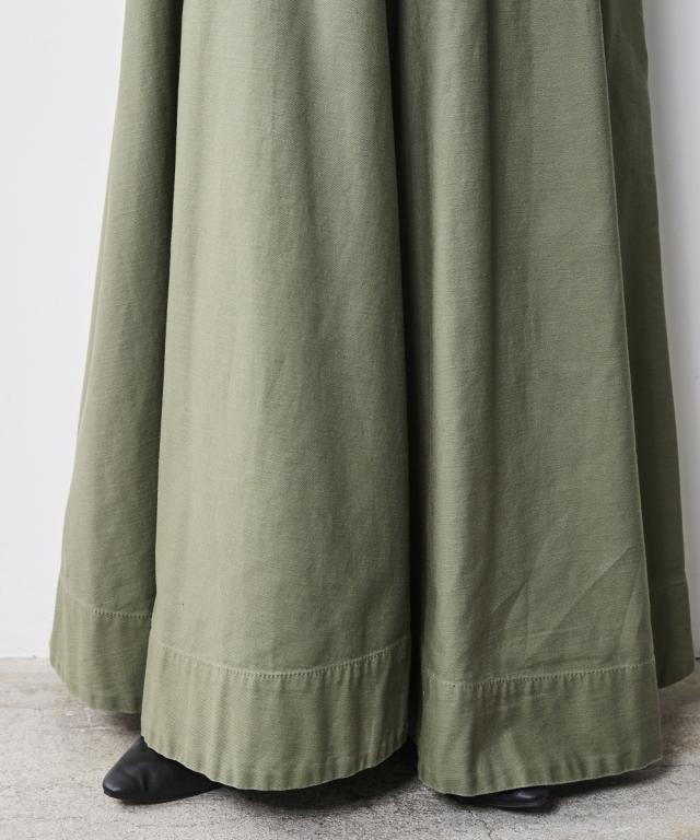 ロングスカート 大きいサイズ レディース 綿100％ バック サテンタックフレア マキシ スカート シックス タイル 対応 6L/8L/10L ニッセン nissen_15