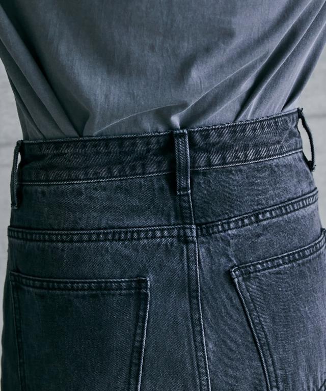 ストレートパンツ 大きいサイズ レディース 綿100％ パッチワークワイド ストレート デニム パンツ GEVS. 美脚 ボトムス ウエスト70〜88cm ニッセン nissen_13