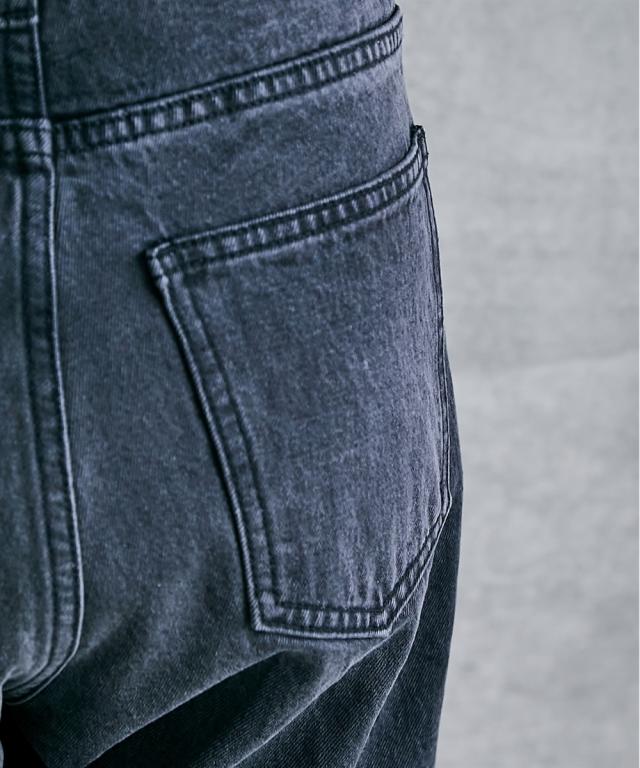 ストレートパンツ 大きいサイズ レディース 綿100％ パッチワークワイド ストレート デニム パンツ GEVS. 美脚 ボトムス ウエスト70〜88cm ニッセン nissen_14