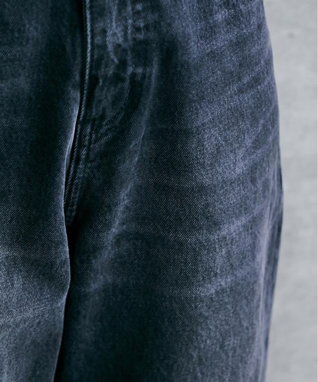 ストレートパンツ 大きいサイズ レディース 綿100％ パッチワークワイド ストレート デニム パンツ GEVS. 美脚 ボトムス ウエスト70〜88cm ニッセン nissen_15