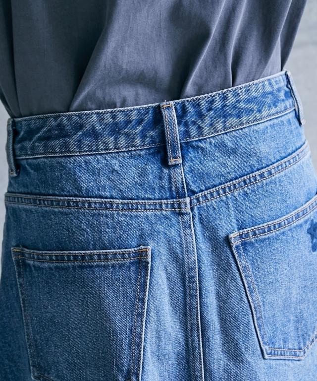 ミニスカート 大きいサイズ レディース 綿100％ デニム ミニ スカート GEVS. ウエスト92〜122cm ニッセン nissen_13
