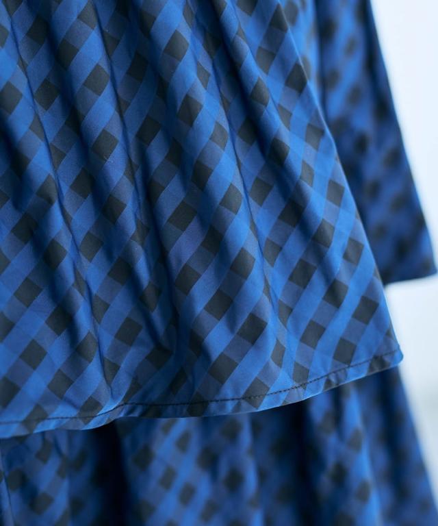 ロングスカート レディース チェック柄ティアード スカート Otona Purete マキシスカート 長め ロンスカ LL/3L/4L ニッセン nissen_11