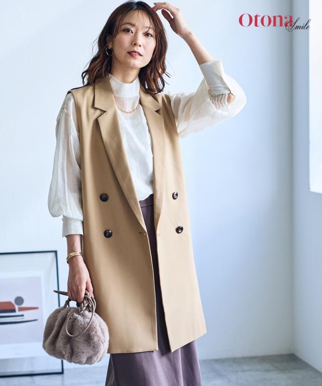 ジャケット アウター レディース テ-ラードジレ OtonaSMILE M/L ニッセン nissen