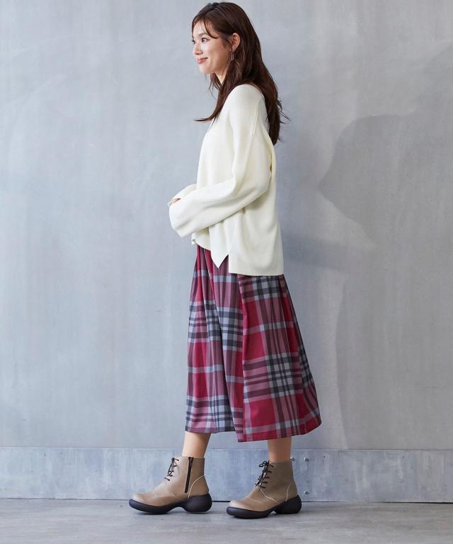 リゲッタ 大きいサイズ レディース スマイル レース アップカジュアル ブーツ ゆったりワイズ 22.0〜22.5/23.0〜23.5/24.0〜24.5/25.0〜25.5cm ニッセン nissen