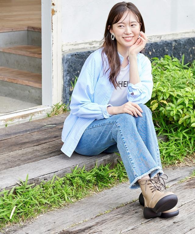 リゲッタ 大きいサイズ レディース スマイル レース アップカジュアル ブーツ ゆったりワイズ 22.0〜22.5/23.0〜23.5/24.0〜24.5/25.0〜25.5cm ニッセン nissen