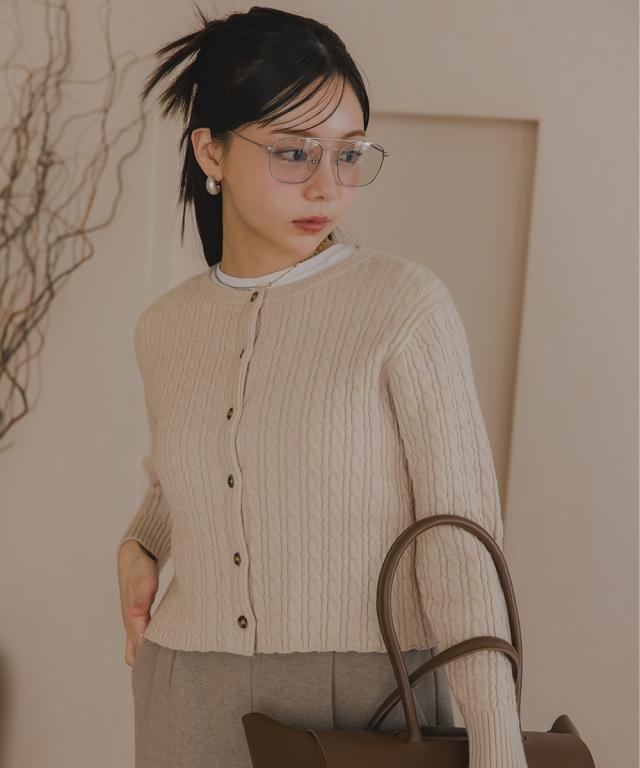 アダムエロペ　【EMOELLE】透かし編みカーディガン アダムエロペ 【EMOELLE】透かし編みカーディガン ADAM ET ROPE