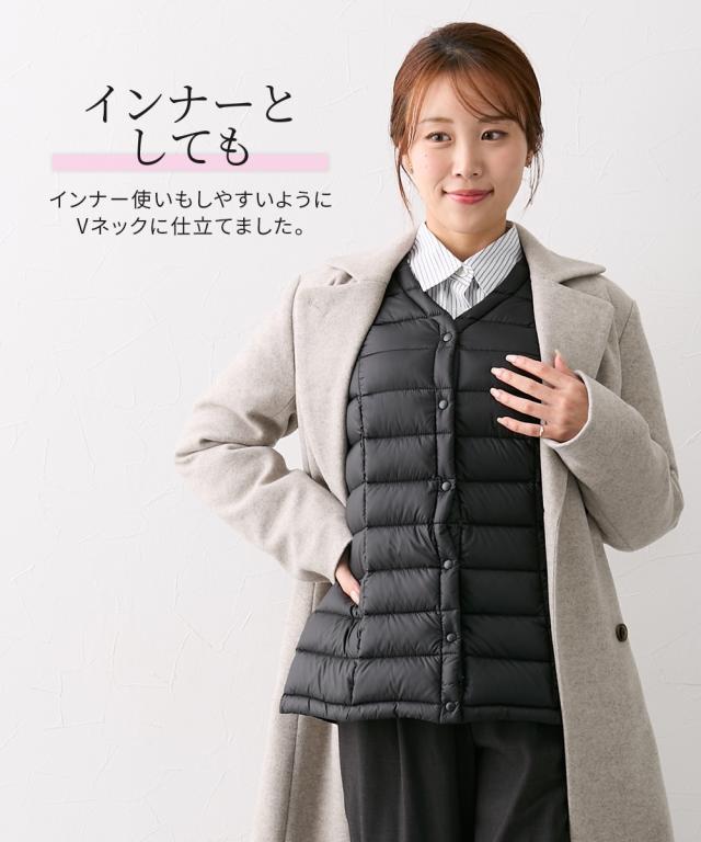 ジャケット アウター レディース 大きい胸専用 中にも着れるダウン LL