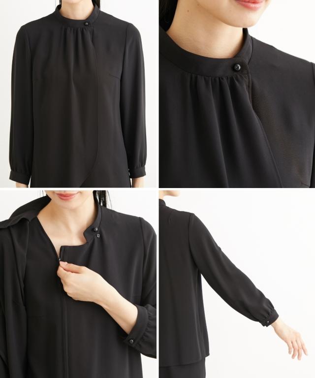 喪服 礼服 ブラックフォーマル パンツスーツ レディース 洗える防しわ