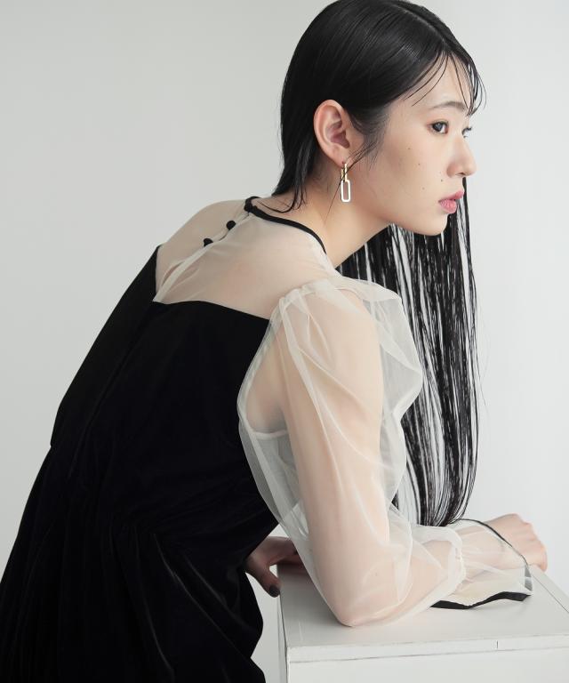 パーティドレス ワンピース レディース 結婚式 パーティー オケージョン ドレス アシメ デザイン ベロア 有 〔Callarus〕 二次会 披露宴 S/M/L ニッセン nissen_10
