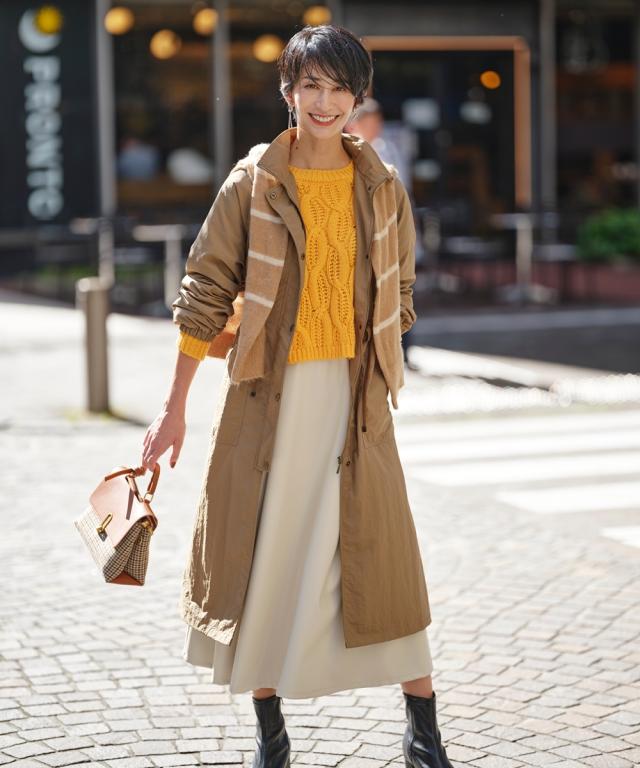 ロングスカート 大きいサイズ レディース フェイクレザーフレア スカート OtonaSMILE マキシスカート 長め ロンスカ 5L/6L ニッセン nissen_11