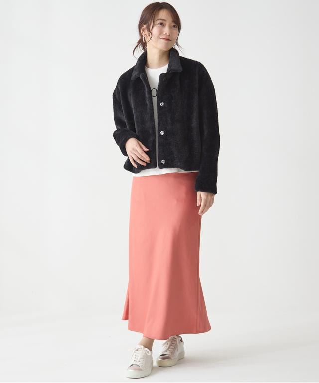 ロングスカート 大きいサイズ レディース サテンマーメイド スカート