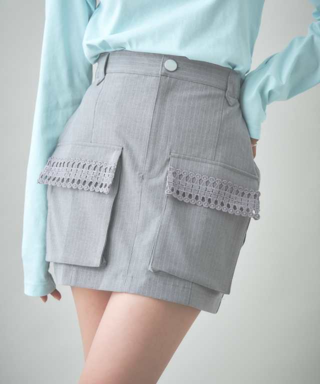 ミニスカート レディース カーゴミニ スカート M〜L/L〜LL ニッセン nissen agesugi_sfaの通販はフレアスカート