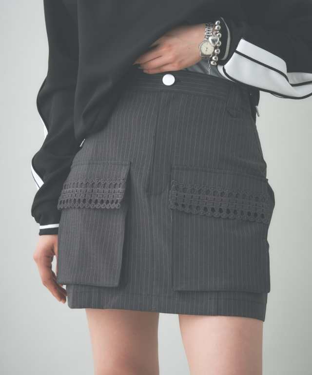 ミニスカート レディース カーゴミニ スカート M〜L/L〜LL ニッセン nissen agesugi_sfaの通販は