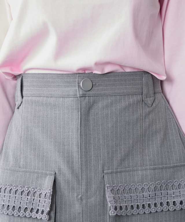 ミニスカート レディース カーゴミニ スカート M〜L/L〜LL ニッセン nissen agesugi_sfaの通販は
