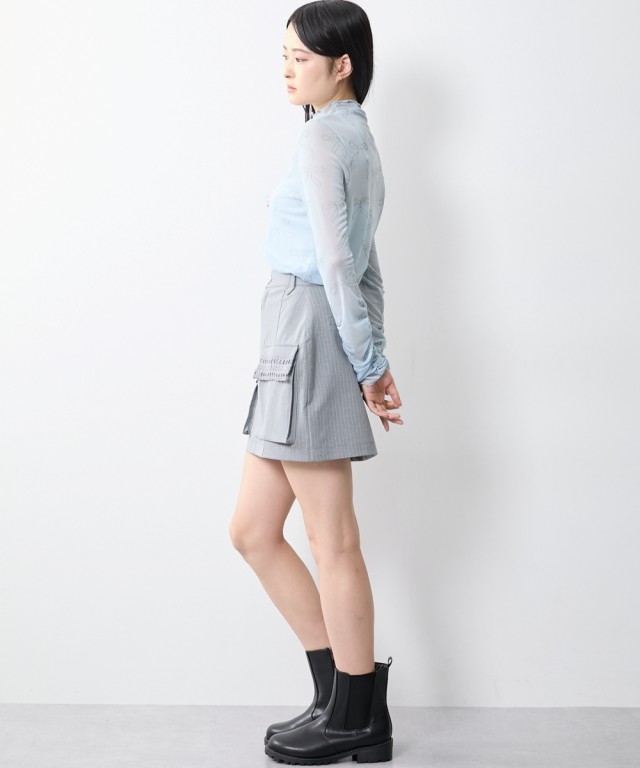 ミニスカート レディース カーゴミニ スカート M〜L/L〜LL ニッセン nissen agesugi_sfaの通販は