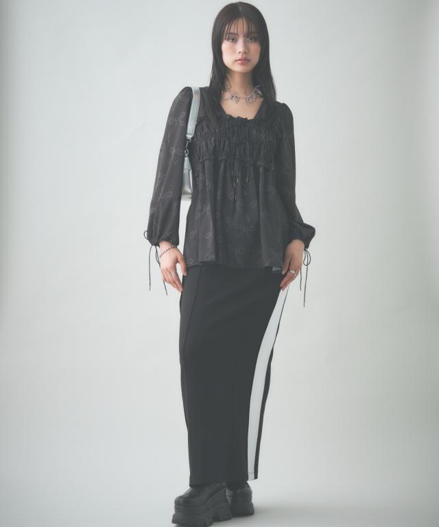 シャツ ブラウス レディース パフスリーブ M〜L/L〜LL ニッセン nissen