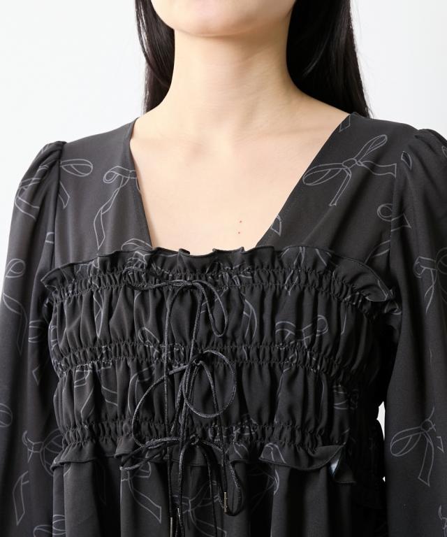 シャツ ブラウス レディース パフスリーブ M〜L/L〜LL ニッセン nissen