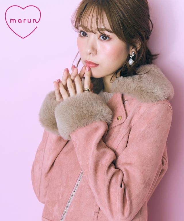 ジャケット アウター 大きいサイズ レディース スエード調ライダース marun 6L/8L/10L ニッセン nissen