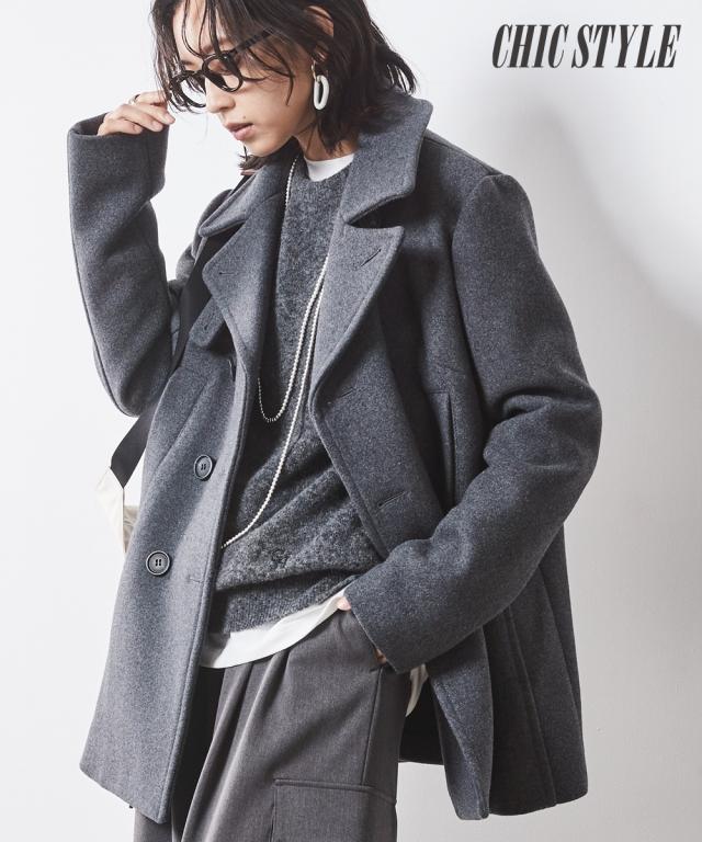 コート アウター レディース ウール混ピー シックス タイル 対応 冬 M〜5L ニッセン nissenの通販は