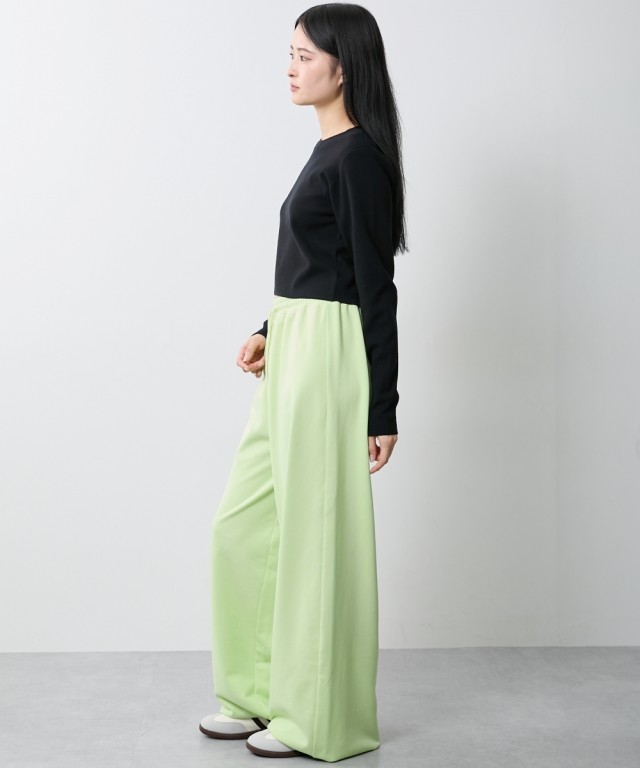 Tシャツ カットソー レディース クロップド ニット トップス 冬 M〜L/L〜LL ニッセン nissen agesugi_sfaの通販は