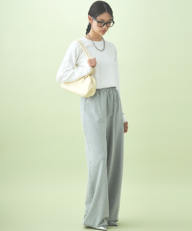 Tシャツ カットソー レディース クロップド ニット トップス 冬 M〜L/L〜LL ニッセン nissen agesugi_sfaの通販は
